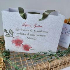 Convite Personalizado Padrinhos Casamento – Sacolinha Floral - loja online
