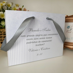 Imagem do Sacola Personalizada para Convite de Padrinhos de Casamento - pacote c/ 10 unidades