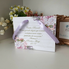 Sacola Personalizada para Convite de Padrinhos de Casamento - pacote c/ 10 unidades - Atelie Cor de Flor