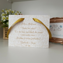 Sacola Personalizada para Convite de Padrinhos de Casamento - pacote c/ 10 unidades - loja online