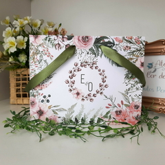 Sacola Personalizada para Convite de Padrinhos de Casamento - pacote c/ 10 unidades - Atelie Cor de Flor