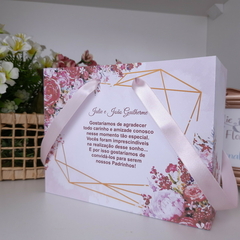 Sacola Personalizada para Convite de Padrinhos de Casamento - pacote c/ 10 unidades - Atelie Cor de Flor
