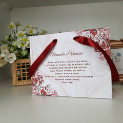 Sacola Personalizada para Convite de Padrinhos de Casamento - pacote c/ 10 unidades - loja online