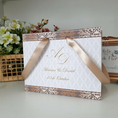 Sacola Personalizada para Convite de Padrinhos de Casamento - pacote c/ 10 unidades - Atelie Cor de Flor