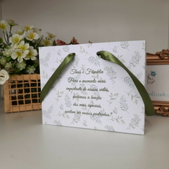 Sacola Personalizada para Convite de Padrinhos de Casamento - pacote c/ 10 unidades - loja online