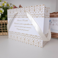 Sacola Personalizada para Convite de Padrinhos de Casamento - pacote c/ 10 unidades - loja online