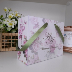 Sacola Personalizada para Convite de Padrinhos de Casamento - pacote c/ 10 unidades - Atelie Cor de Flor
