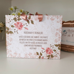 Sacola Personalizada para Convite de Padrinhos de Casamento - pacote c/ 10 unidades na internet