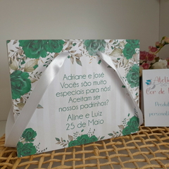 Imagem do Sacola Personalizada para Convite de Padrinhos de Casamento - pacote c/ 10 unidades