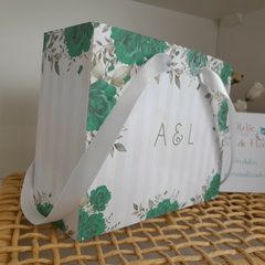 Sacola Personalizada para Convite de Padrinhos de Casamento - pacote c/ 10 unidades - Atelie Cor de Flor