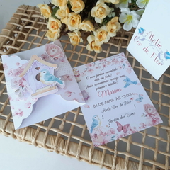 Convite tema Jardim Encantado - pacote com 10 unidades na internet