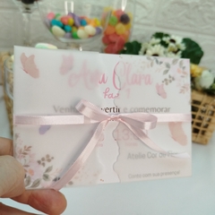 Convite Personalizado Borboleta com capa em papel vegetal - Pacote c/ 10 unidades - comprar online