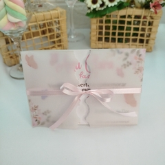 Convite Personalizado Borboleta com capa em papel vegetal - Pacote c/ 10 unidades - loja online