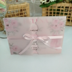 Convite Personalizado Bailarina com capa em papel vegetal - Pacote c/ 10 unidades - comprar online