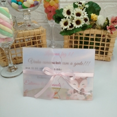 Convite Personalizado Corujinha com capa em papel vegetal - Pacote c/ 10 unidades - comprar online