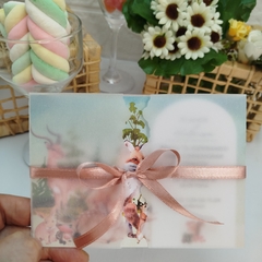 Convite tema Bosque com capa em papel vegetal - Pacote c/ 10 unidades - comprar online