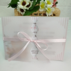 Convite tema Batizado com capa em papel vegetal - Pacote com 10 unidades - comprar online