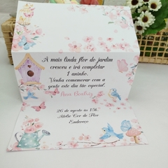 Convite Personalizado Jardim Encantado e Passarinhos - pacote c/10 unidades na internet