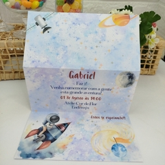 Convite Personalizado Astronauta - pacote c/10 unidades na internet