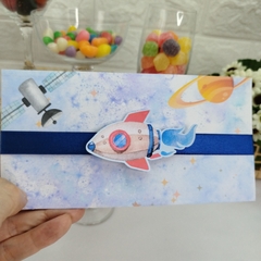Convite Personalizado Astronauta - pacote c/10 unidades - loja online