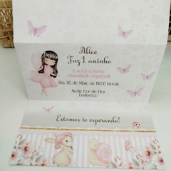 Imagem do Convite Personalizado tema Fada - pacote c/10 unidades