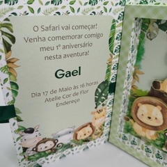 Imagem do Caixa Convite tema Safari - Pacote c/ 10 unidades