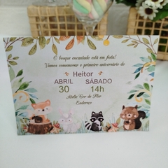 Convite Personalizado tema Animaizinhos do Bosque - pacote c/10 unidades na internet