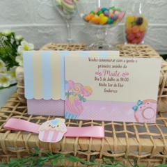 Convite Personalizado tema Confeitaria - Pacote c/ 10 unidades na internet