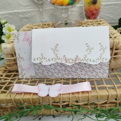 Convite Personalizado Borboletas - Pacote c/ 10 unidades - Atelie Cor de Flor
