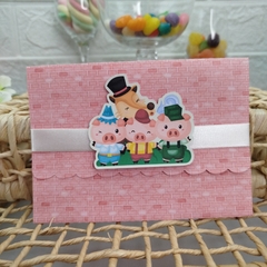 Convite Personalizado tema 3 Porquinhos - Pacote c/ 10 unidades - comprar online