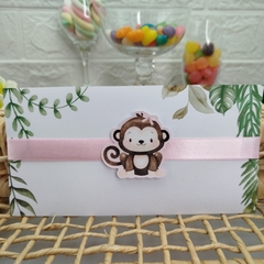 Convite Personalizado Bichinhos do Safari - Pacote c/ 10 unidades - Atelie Cor de Flor
