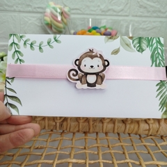 Convite Personalizado Bichinhos do Safari - Pacote c/ 10 unidades