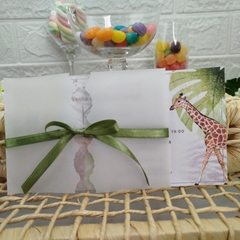 Convite Personalizado Safari com capa em papel vegetal - Pacote c/ 10 unidades - comprar online