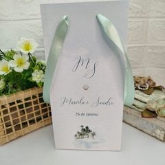 Sacola Personalizada para Convite de Padrinhos de Casamento - pacote com 10 unidades na internet