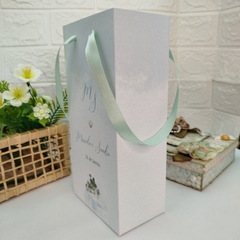 Sacola Personalizada para Convite de Padrinhos de Casamento - pacote com 10 unidades - Atelie Cor de Flor