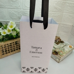 Sacola Personalizada para Convite de Padrinhos de Casamento - pacote com 10 unidades
