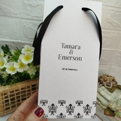 Imagem do Sacola Personalizada para Convite de Padrinhos de Casamento - pacote com 10 unidades