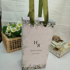 Sacola Personalizada para Convite de Padrinhos de Casamento - pacote com 10 unidades