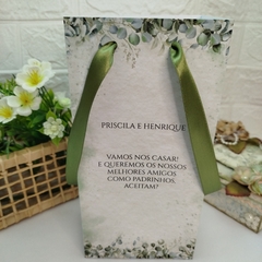 Sacola Personalizada para Convite de Padrinhos de Casamento - pacote com 10 unidades - loja online