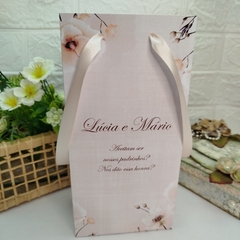 Imagem do Sacola Personalizada para Convite de Padrinhos de Casamento - pacote com 10 unidades
