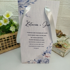 Sacola Personalizada para Convite de Padrinhos de Casamento - pacote com 10 unidades - loja online