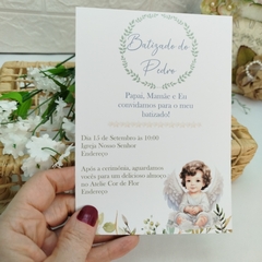 Imagem do Convite Personalizado tema Batizado - Pacote com 10 unidades