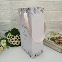 Sacola Personalizada para Convite de Padrinhos de Casamento - pacote com 10 unidades - Atelie Cor de Flor