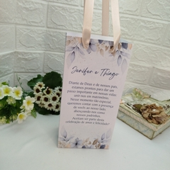 Sacola Personalizada para Convite de Padrinhos de Casamento - pacote com 10 unidades