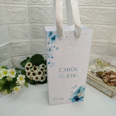 Sacola Personalizada para Convite de Padrinhos de Casamento - pacote com 10 unidades