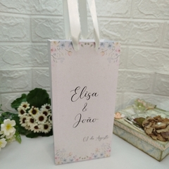 Sacola Personalizada para Convite de Padrinhos de Casamento - pacote com 10 unidades