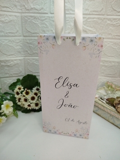 Imagem do Sacola Personalizada para Convite de Padrinhos de Casamento - pacote com 10 unidades