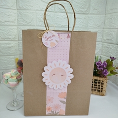 Sacola Kraft Personalizada Infantil Boho - pacote com 10 unidades - Atelie Cor de Flor