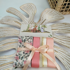 Kit de Fitas de Gorgurão Tons Salmão e Bege - Faça voce mesma! - Atelie Cor de Flor