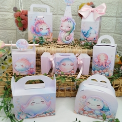 Kit de Caixinhas Personalizadas para Festa Infantil tema Fundo do Mar Menina - comprar online